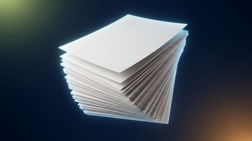 Clean stack of documents on a dark background — Docsumo content series
